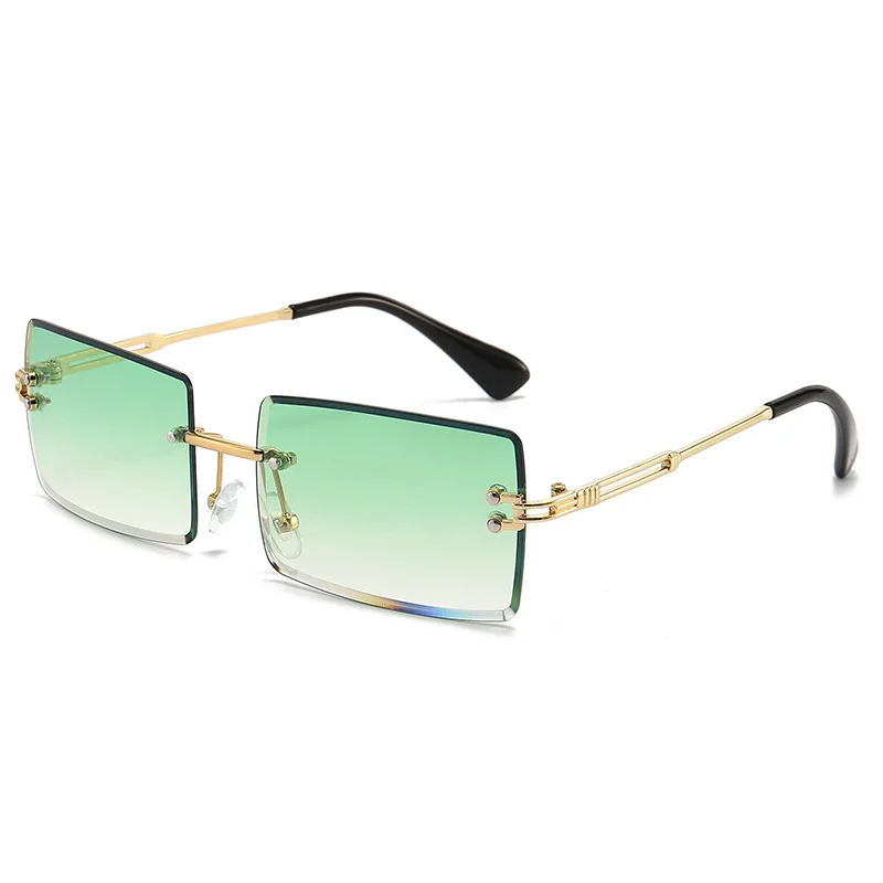 Designer Sunglasses - نظارات شمسية جديدة بإطار معدني مربع