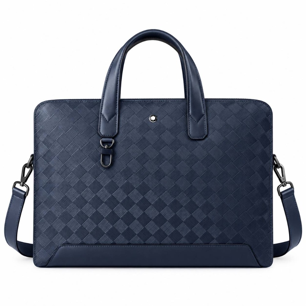Leather Briefcase - حقيبة أعمال رجالية فاخرة بتصميم نحيف،