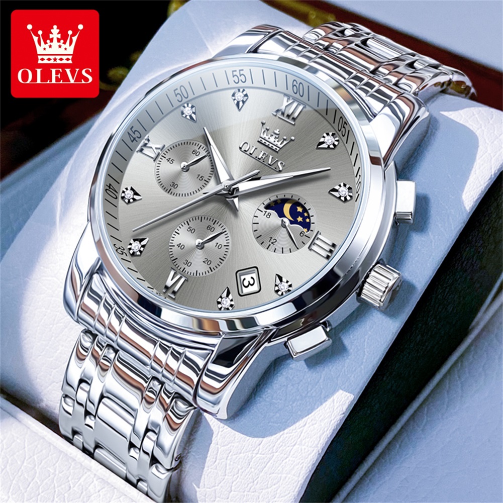 Luxury Watch Men - OLEVS 2858 ساعة كوارتز للرجال كلاسيكية