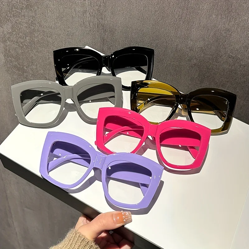 Sunglasses Uv400 - نظارات شمسية عصرية جديدة بتصميم مربع،