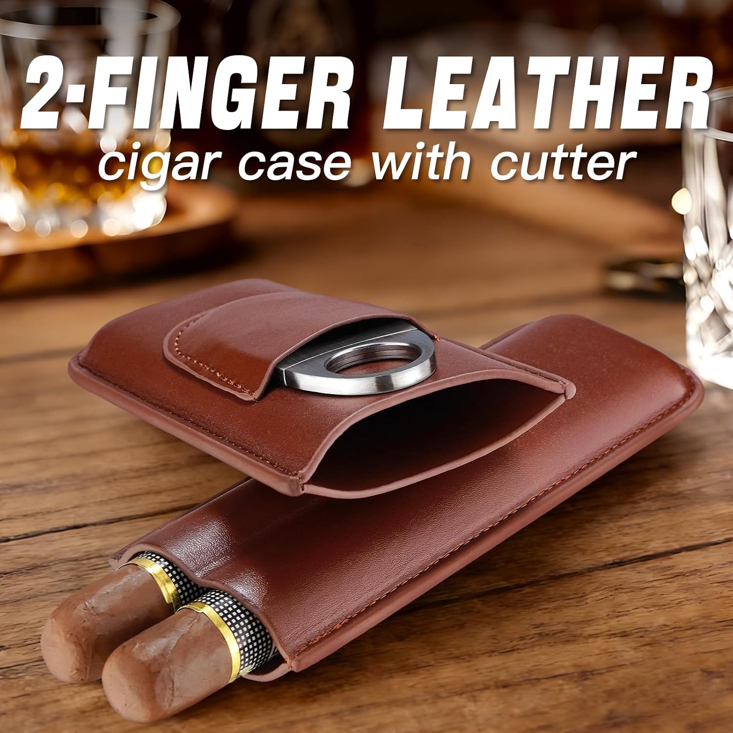 علبة سيجار جلدية محمولة بفتحة  - مراجعة Premium Cigar Case وسعره