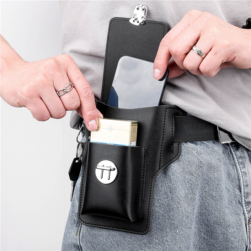 حقيبة حزام الهاتف للرجال ، حاف - مراجعة Leather Wallet Men وسعره