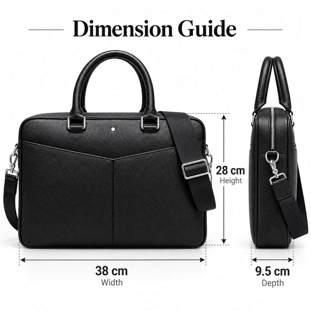 حقيبة رجالية فاخرة للأعمال، مص - مراجعة Leather Briefcase وسعره