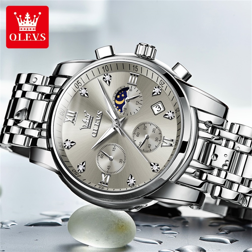 OLEVS 2858 ساعة كوارتز للرجال  - مراجعة Luxury Watch Men وسعره
