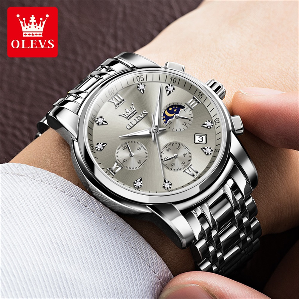 OLEVS 2858 ساعة كوارتز للرجال  - مراجعة Luxury Watch Men وسعره