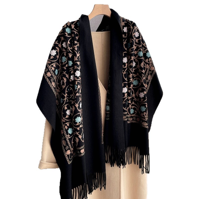 وشاح كشمير مطرز جديد لعام 2025 - مراجعة Cashmere Scarf وسعره