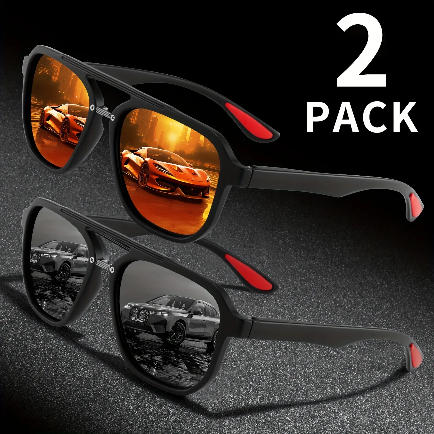 نظارات شمسية فاخرة بتصميم كلاس - مراجعة Sunglasses Uv400 وسعره