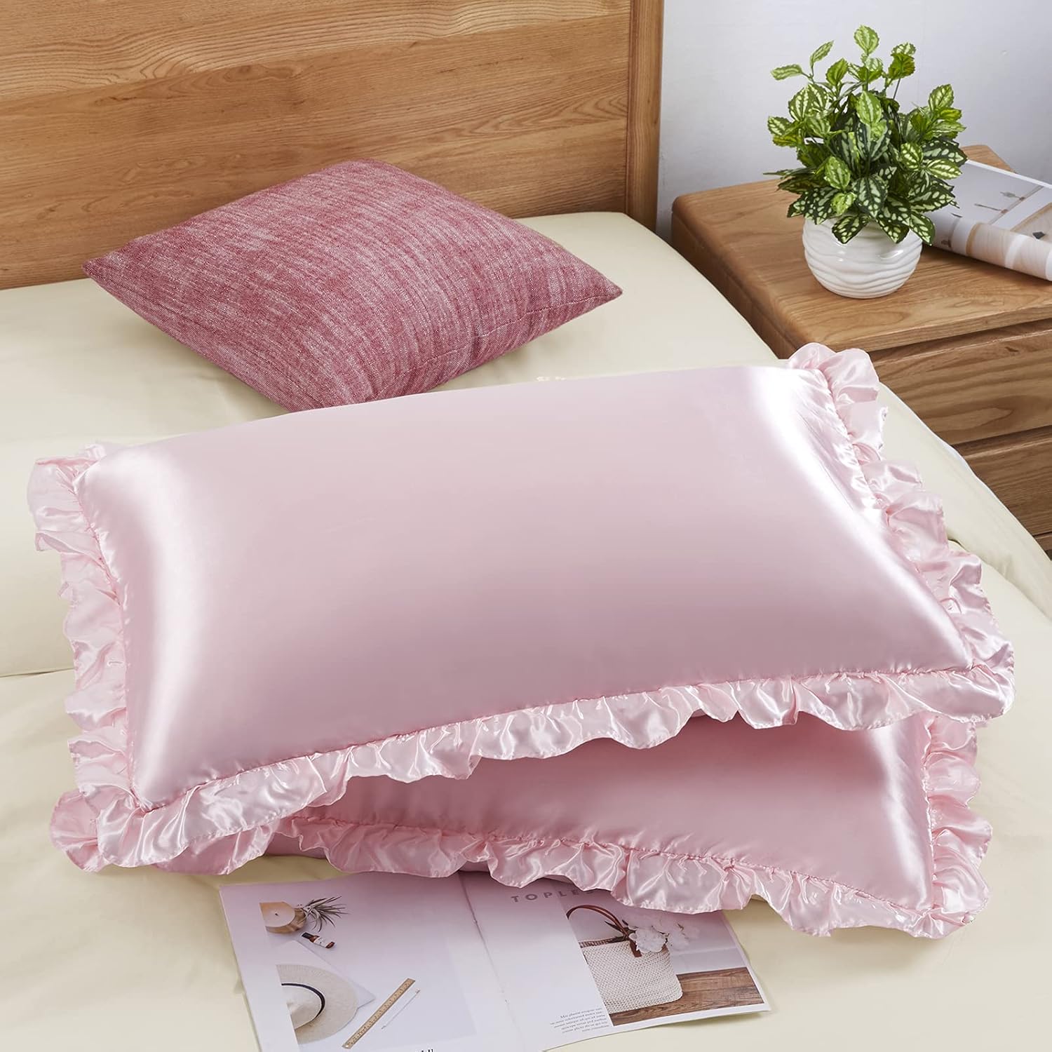 قطعتان من أغطية الوسائد المصنو - مراجعة Silk Pillowcase وسعره